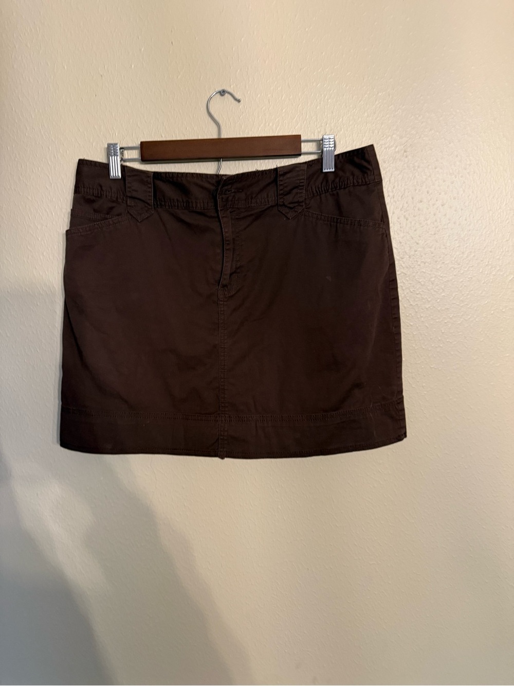 St. John's Bay Dark Brown Casual Mini Skort